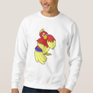 Parrot röd gult lång ärmad tröja