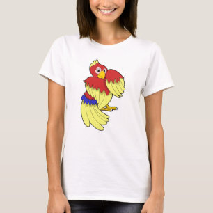 Parrot röd gult t shirt