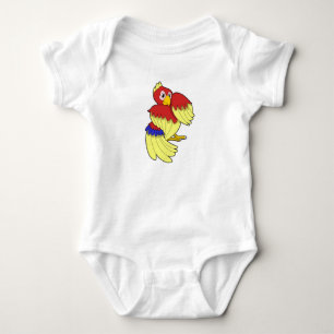 Parrot röd gult t shirt