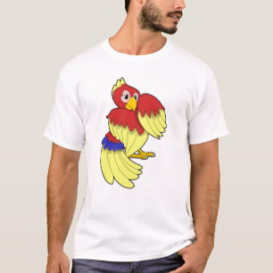 Parrot röd gult t shirt