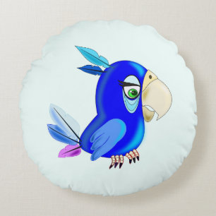 Parrot Round Pillows Rund Kudde