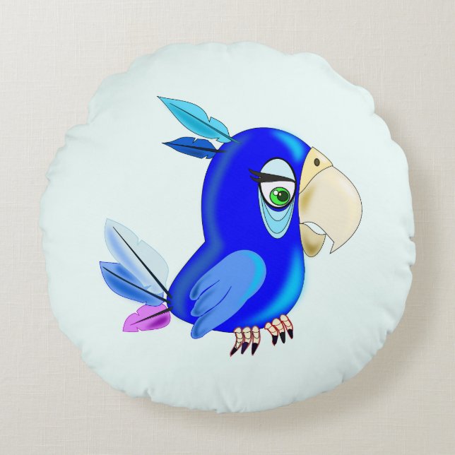 Parrot Round Pillows Rund Kudde (Framsidan)