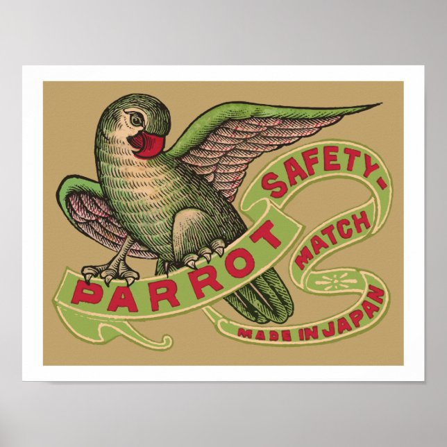 Parrot Safety Matches Poster (Framsidan)