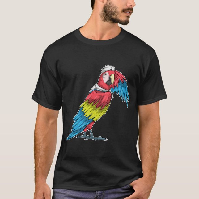 Parrot Sailor Sailor hat T Shirt (Framsida)