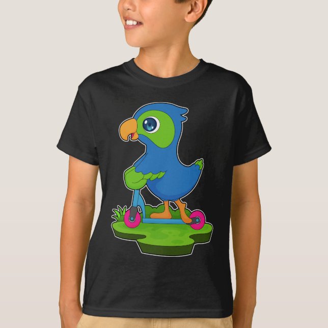 Parrot Scooter T Shirt (Framsida)