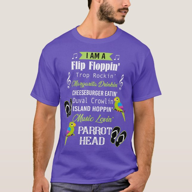 Parrot Shirt - Parrot Head Funny T (Framsida)