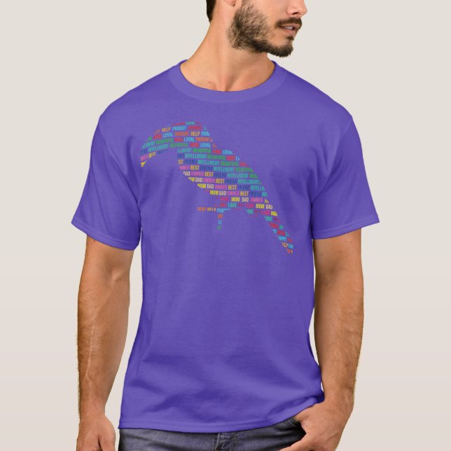 Parrot Shirt Parrot Ord Gift for Parrot Älskare T (Framsida)
