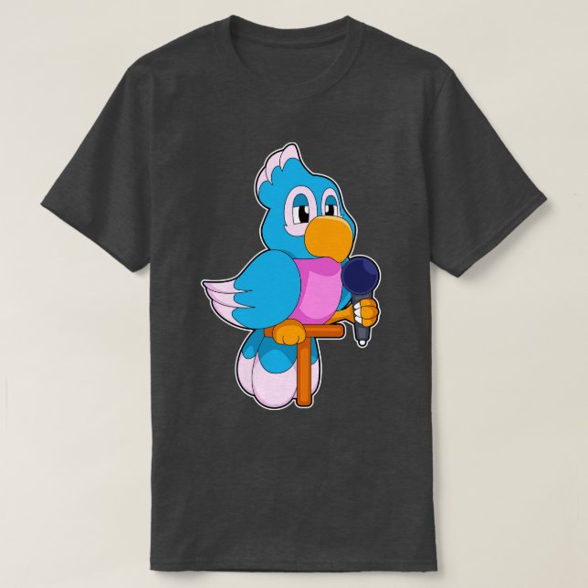 Parrot Singer Microphone 1 T Shirt (Design framsida)