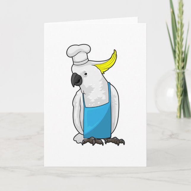 Parrot som Chef med kojonghatt Kort (Framsida)