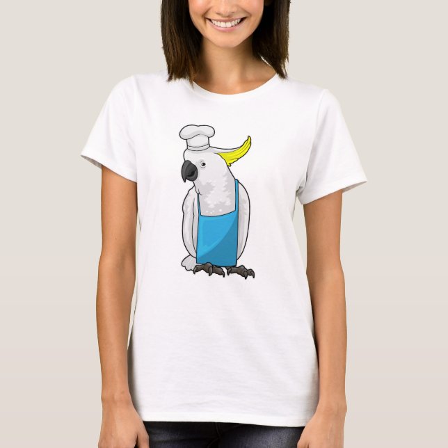 Parrot som Chef med kojonghatt T Shirt (Framsida)