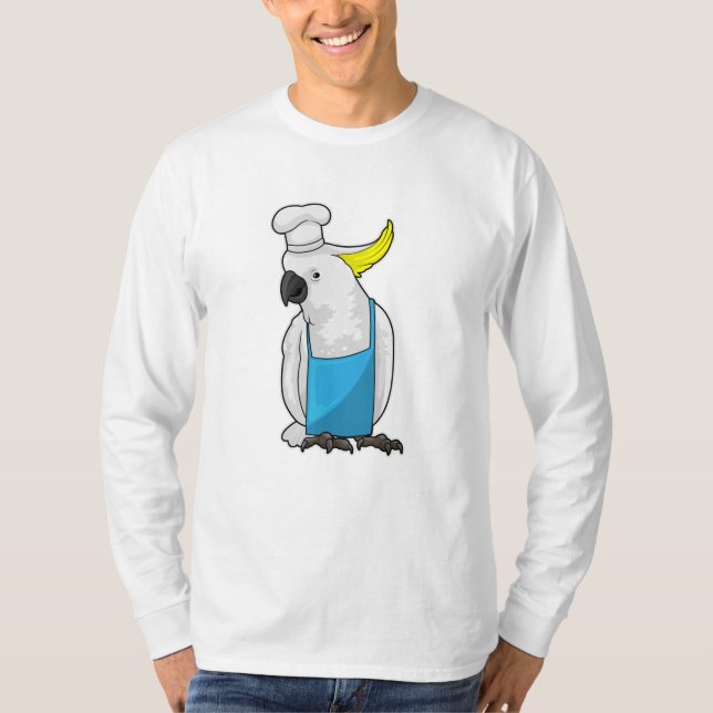 Parrot som Chef med kojonghatt T Shirt (Framsida)