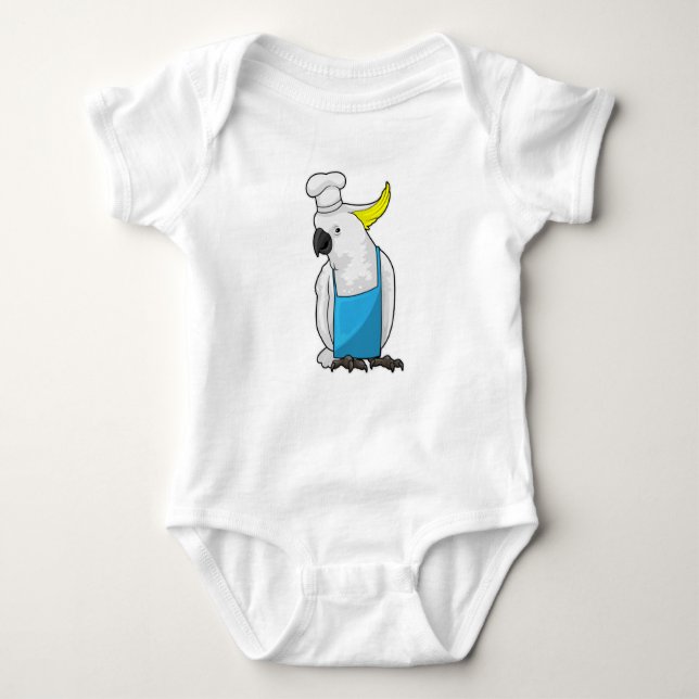 Parrot som Chef med kojonghatt T Shirt (Framsida)