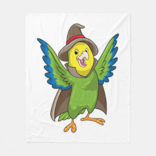 Parrot som guide med hatt fleecefilt
