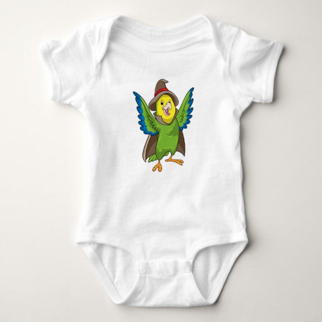 Parrot som guide med hatt t shirt (Framsida)