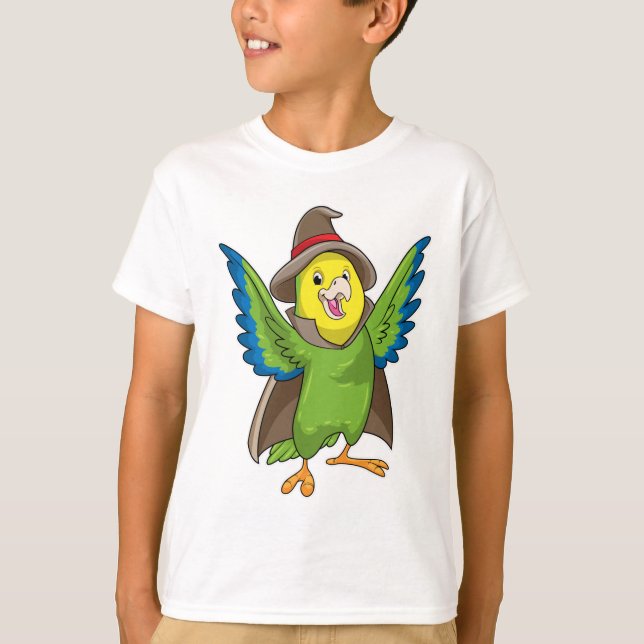 Parrot som guide med hatt t shirt (Framsida)