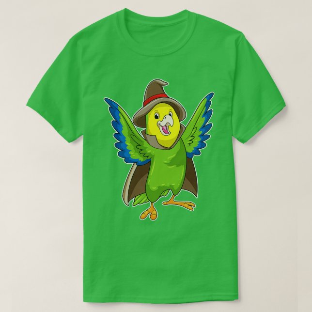 Parrot som guide med hatt t shirt (Design framsida)