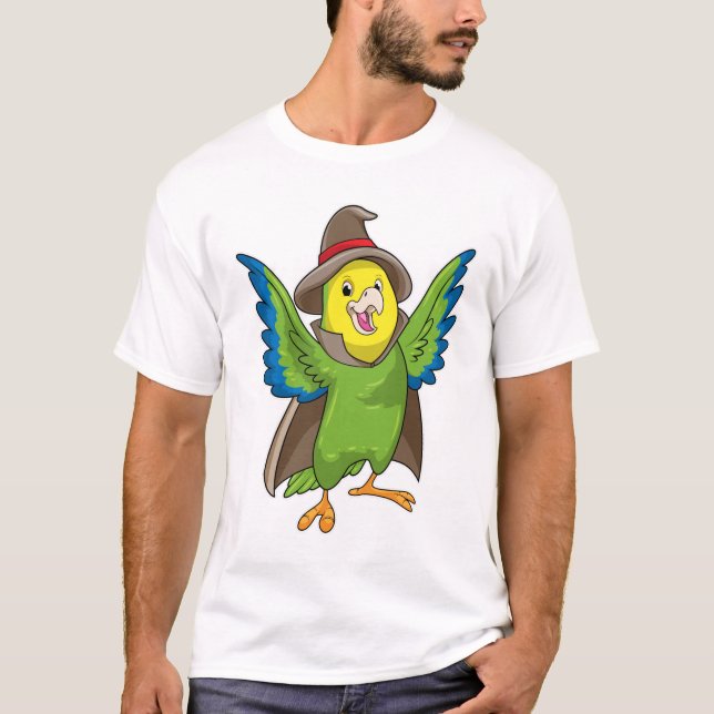 Parrot som guide med hatt t shirt (Framsida)