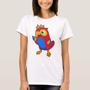 Parrot som Kung med Krona T Shirt