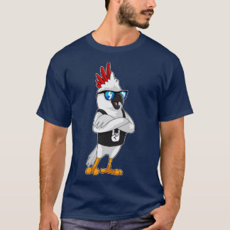 Parrot som musiker med solglasögon t shirt
