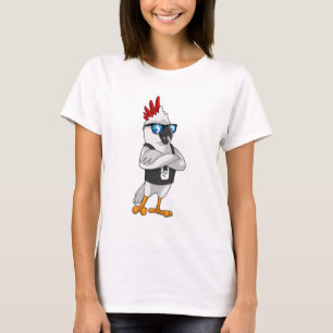 Parrot som musiker med solglasögon t shirt