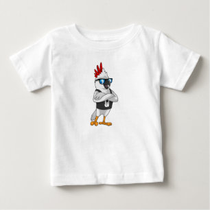 Parrot som musiker med solglasögon t shirt