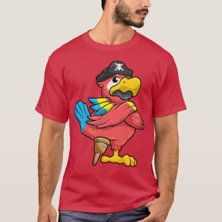 Parrot som Pirat med träben och Pirat hat 1 T Shirt