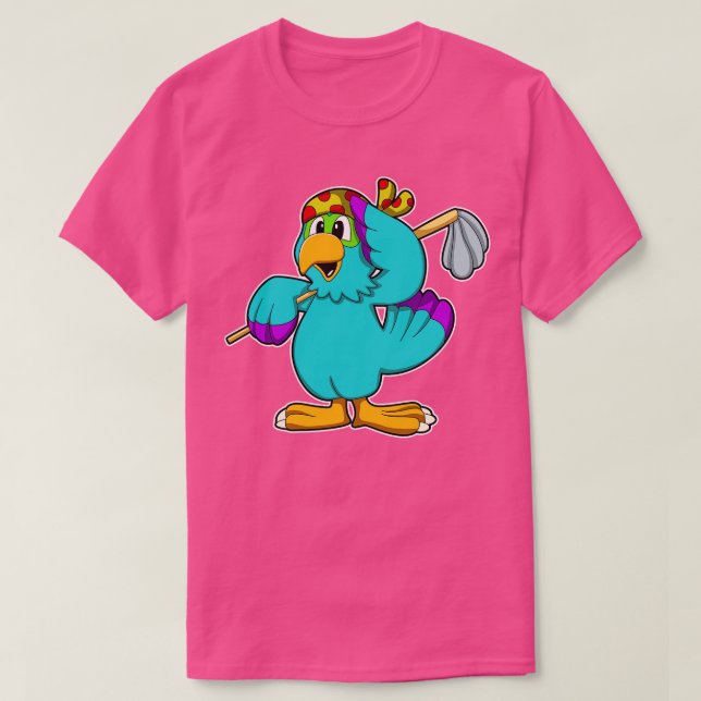 Parrot som Renare med Mop T Shirt (Design framsida)