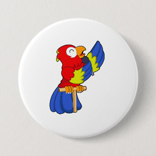 Parrot som Singer med Microphone Knapp