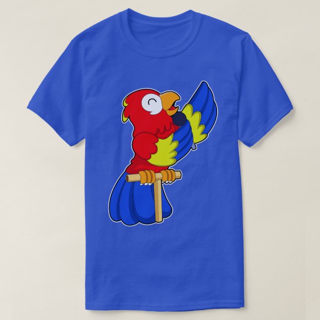 Parrot som Singer med Microphone T Shirt (Design framsida)