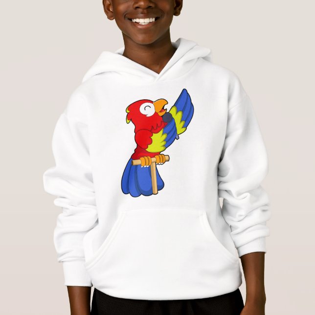 Parrot som Singer med Microphone T Shirt (Framsida)