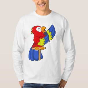 Parrot som Singer med Microphone T Shirt