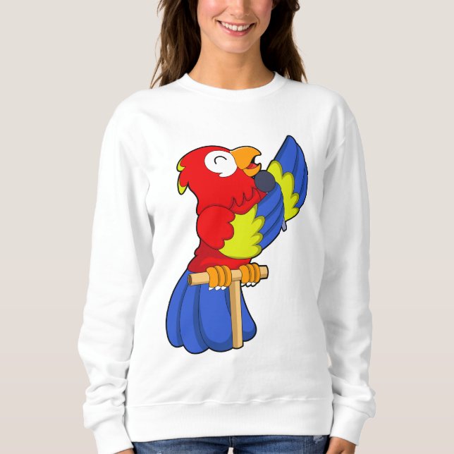 Parrot som Singer med Microphone T Shirt (Framsida)