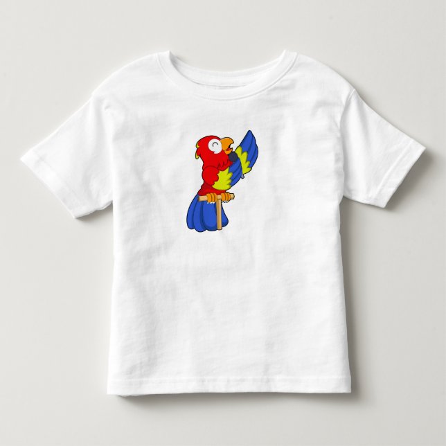Parrot som Singer med Microphone T Shirt (Framsida)