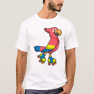 Parrot som Skater med rullskridskor T Shirt
