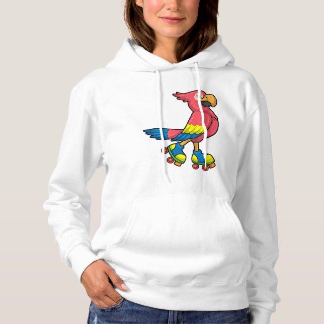 Parrot som Skater med rullskridskor T Shirt (Framsida)