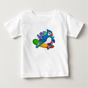 Parrot som Skater med Skateboard T Shirt