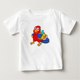 Parrot som Student med ryggsäck T Shirt