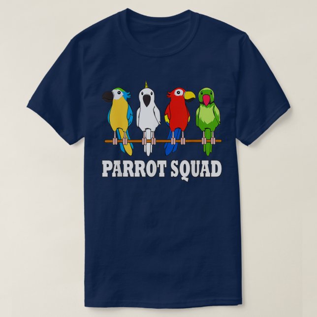 Parrot Squad Cute Team Parrot Bird T Shirt (Design framsida)