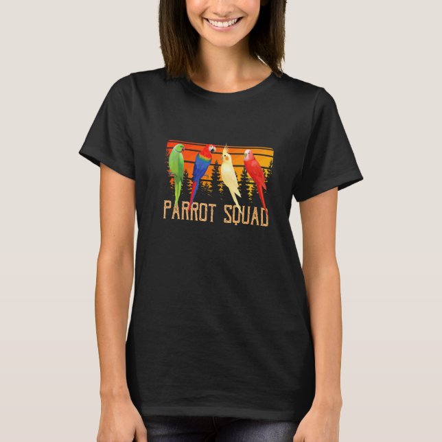 Parrot Squad Vilda djur Bird Sång Parrot T Shirt (Framsida)