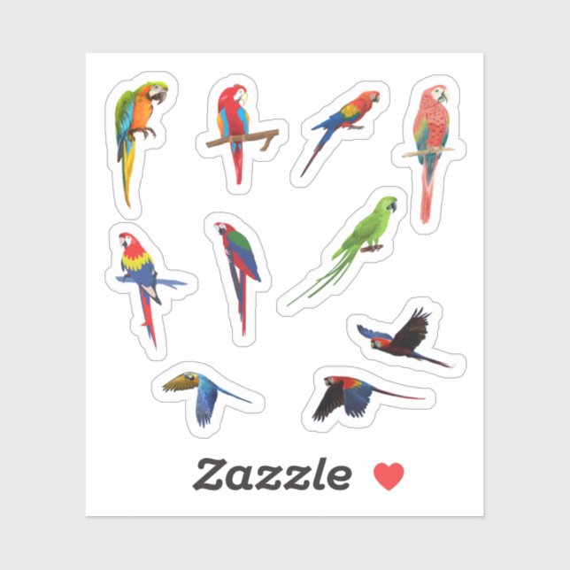 Parrot Stickers Klistermärken (Ark)