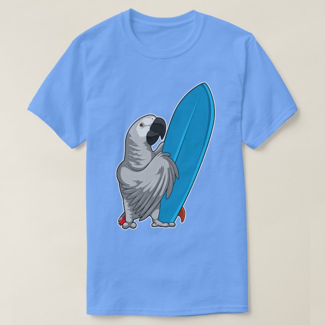 Parrot Surfer Surfboard T Shirt (Design framsida)