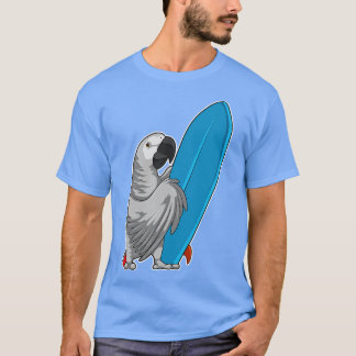 Parrot Surfer Surfboard T Shirt