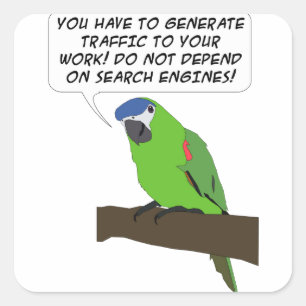 Parrot Tal Fyrkantigt Klistermärke