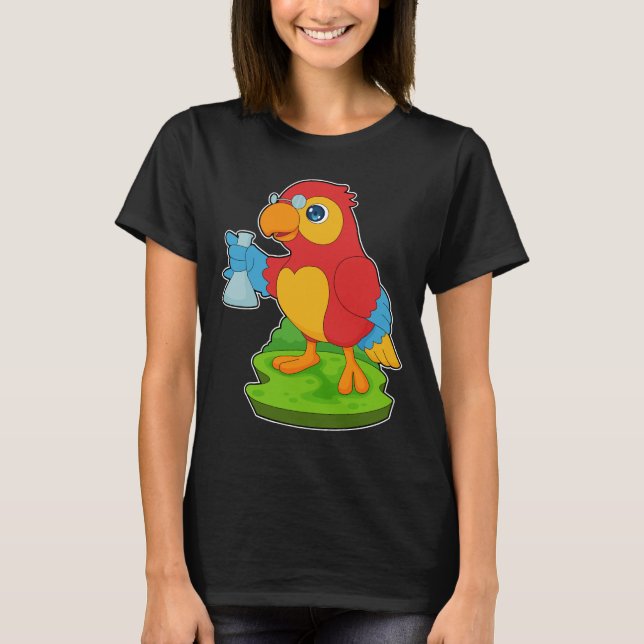 Parrot Teacher Test tuchemie T Shirt (Framsida)