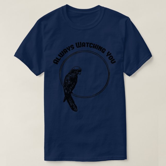 Parrot tittar alltid på dig t shirt (Design framsida)