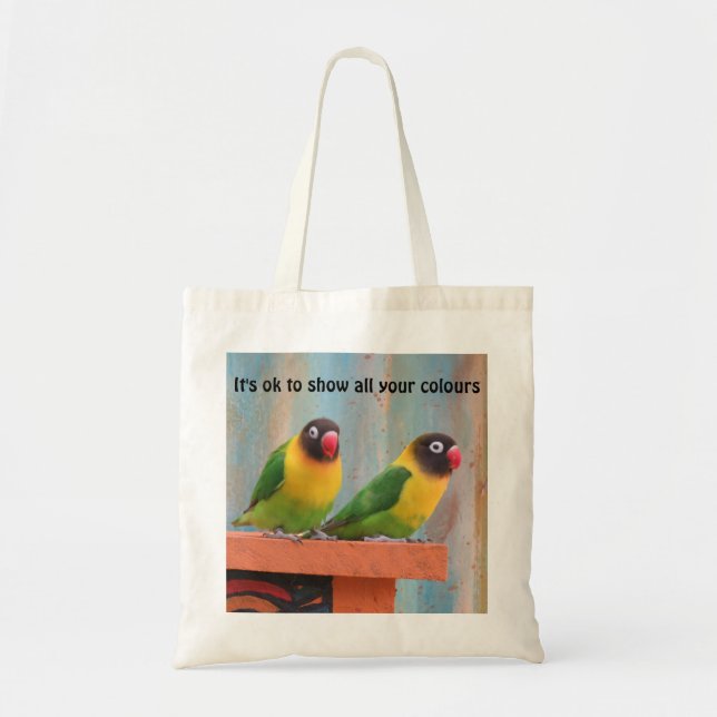 Parrot Tote Bag Tygkasse (Framsidan)
