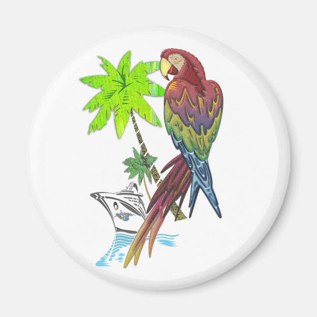 Parrot Tropical Cruise Magnet (Framsidan)