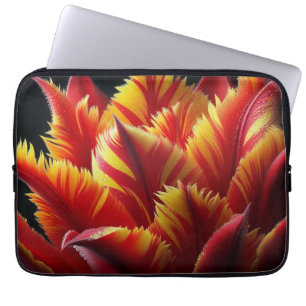 Parrot Tulip Blommigt Red and Gult Laptop Fodral