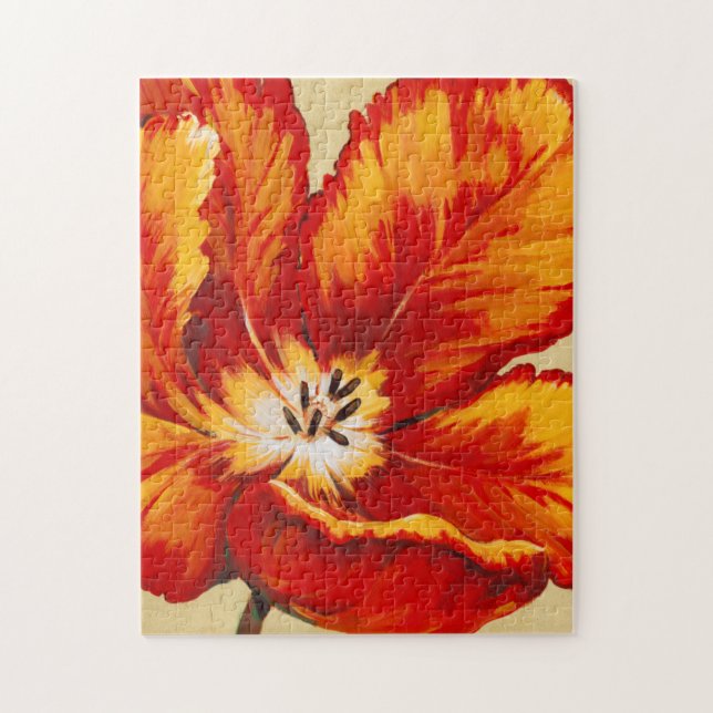 Parrot Tulip I Pussel (Vertikal)