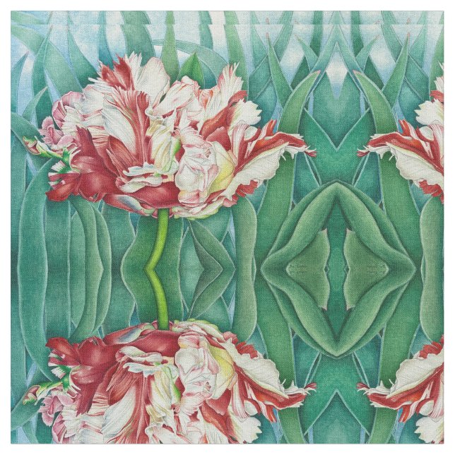 Parrot Tulip Tyg (Närbild)